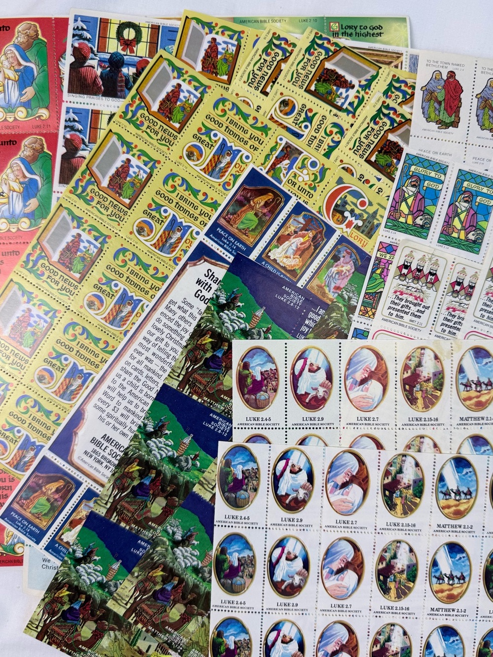 Vintage American Bible Society Christmas Theme “Cinderella” Stamp Seals